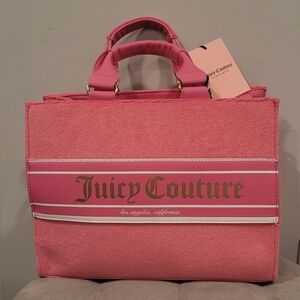 Juicy Couture Pink Terry Cloth Billboard Tote Bag NWT